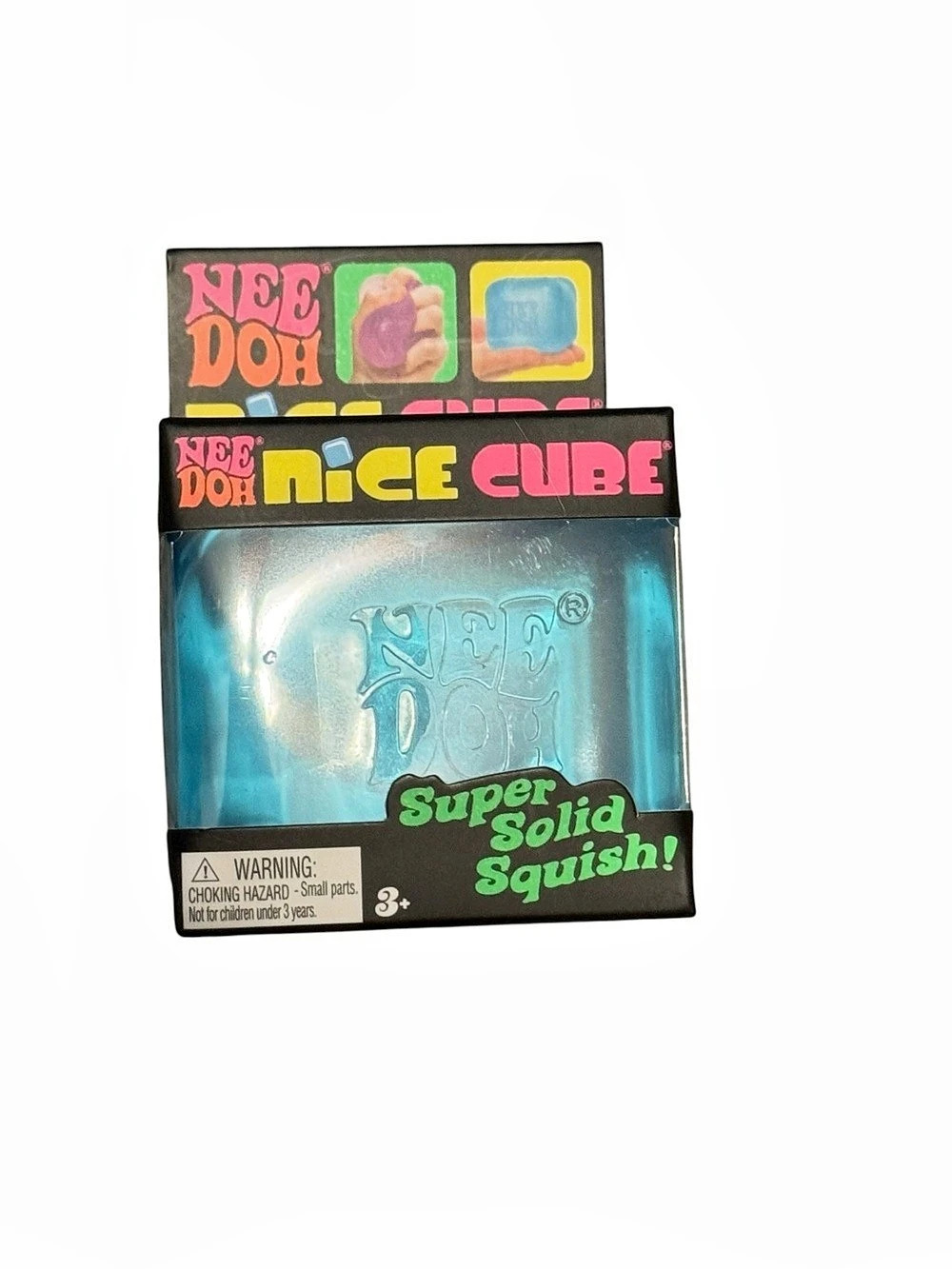 NeeDoh Nice Cube Super Solid Squish Toy in Blue NIB